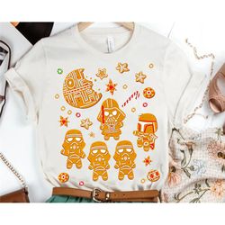 galactic empire gingerbread cookies sweatshirt | retro star wars christmas t-shirt | darth vader stormtrooper boba fett