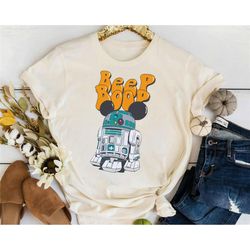 retro disney star wars shirt | cute droid r2-d2 beep boop costume mickey ears t-shirt | galaxy's edge | star wars day te