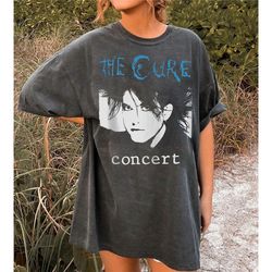 vintage the cure concert shirt,rock music band merch,90s alt indie rock,cure cat shirt,gift for men, women unisex t shir