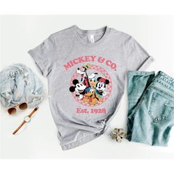 retro mickey & co est. 1928 shirt, retro mickey and co tee, disney trip shirt, disney vintage shirt, mickey and friend