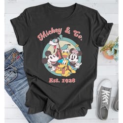 vintage mickey & co 1928 shirt, retro vintage disney shirt, disneyland shirt, disneyworld tee, disney family matching sh