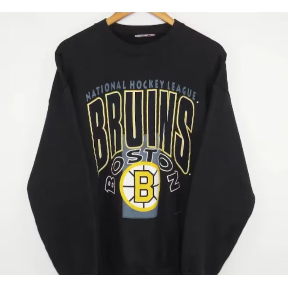 Vintage Boston Bruins Crewneck Sweatshirt, Retro Bruins Hockey T-Shirt, NHL Boston Hockey Hoodie, Hockey Fan Shirts, Warm Game Day Apparel.jpg