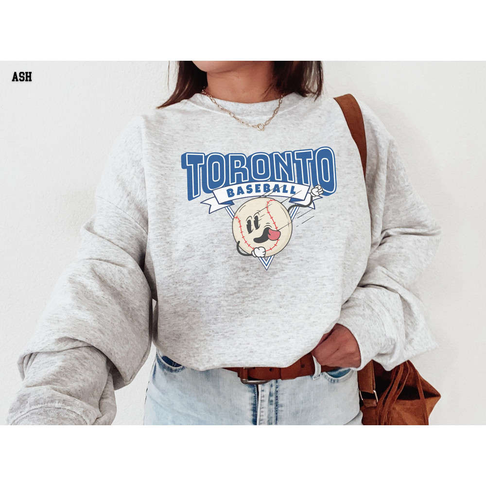 Toronto Sweatshirt, Retro Style, Vintage Style Shirt, 90s Cartoon Throwback Sweatshirt, Canada Sweater, Baseball, Sports Fan Gift Idea.jpg