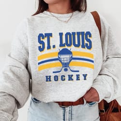 st. louis crewneck sweatshirt, retro style, vintage style shirt, 90s sweatshirt, stl, gift ideas, sports fan, hockey