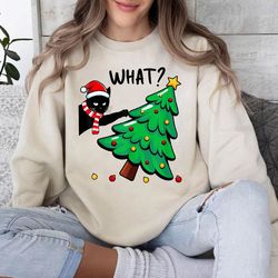 funny christmas cat sweatshirt, what christmas cat sweater, christmas gifts for cat lovers, christmas cats shirt,christm