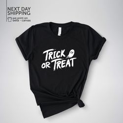 halloween trick or treat shirt trick or treat tshirt halloween funny tee boo sweathirt cute ghost hodie mrv2175