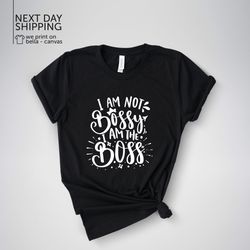 i am not bossy i am the boss female empowering womens midweight cotton tee girl boss mrv2004