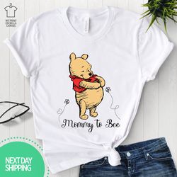 mommy to bee shirt pregnancy reveal shirt disney pooh mommy shirt gift for mom custom mom shirt mama shirt new mom gift