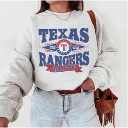 vintage texas rangers world series champions 2023 crewneck sweatshirt, texas baseball sweater, rangers shirt, texas fans