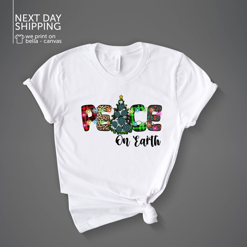 Peace On Earth Christmas Sweatshirt Religious Tee Family Matching Hodie Group Shirt Christmas Shirt Jesus Love X-Mas Peace On Earth MRV2270.jpg