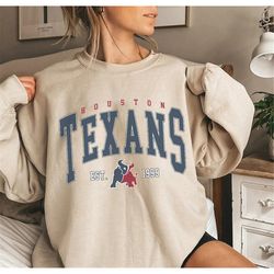 vintage houston football sweatshirt, houston football sweatshirt, houston football crewneck, houston football gift, hous