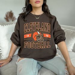 vintage style cleveland football sweatshirt, cleveland football sweatshirt , cleveland football shirt , cleveland fan gi