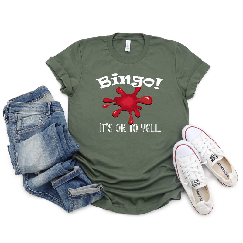 Bingo It's Okay to Yell Shirt for Bingo Fans, Funny Shirt for Mom Grandma Grandpa Bingo Lovers.jpg