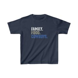 cowboys thanksgiving family food cowboys shirt for youth