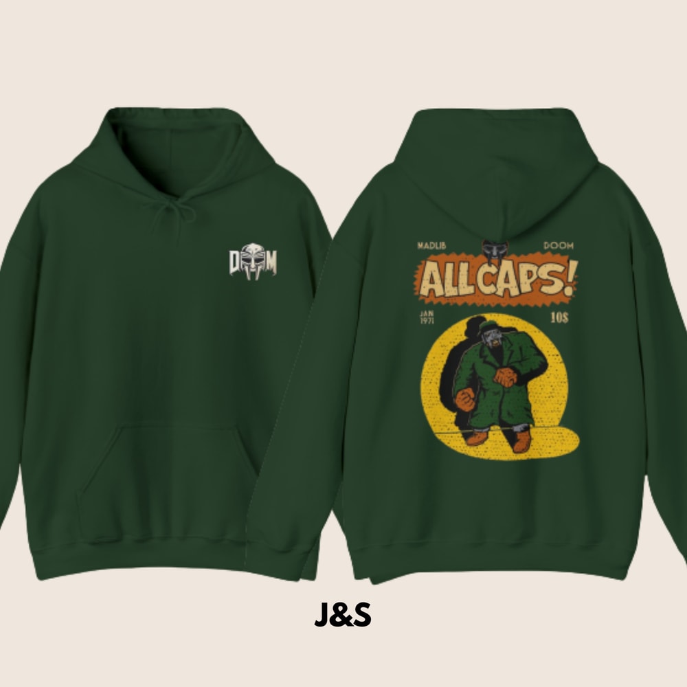 MF Doom Madlib All Caps Hoodie 8 Colors Available Unisex Men's Women's Hoodie Size S - 5XL.jpg