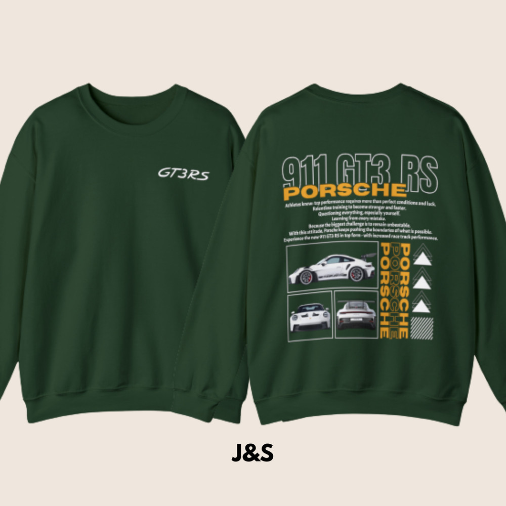 Porsche 911 GT3 RS Crewneck Sweatshirt 6 Colors Available Unisex Men's Women's Sweatshirt Size S - 5XL.jpg
