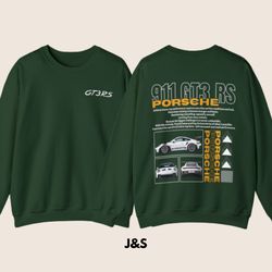 porsche 911 gt3 rs crewneck sweatshirt 6 colors available unisex men's women's sweatshirt size s 5xl
