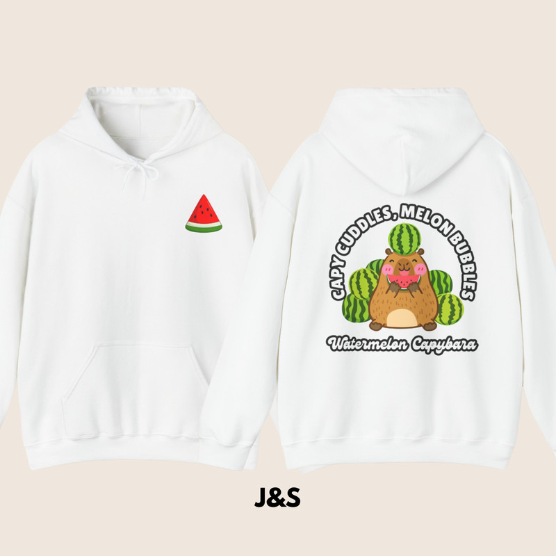 Watermelon Capybara Hoodie 8 Colors Available Unisex Men's Women's Hoodie Size S - 5XL.jpg