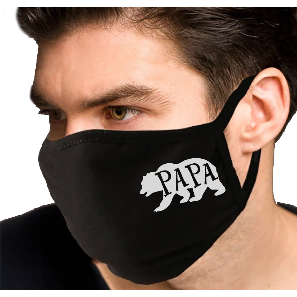 Face Mask  Papa Bear Mask  Made In USA  Fathers Day Gift - Funny Face Mask - Face Protections- Anti-dust - Fashion 3 Layers Face Mask.jpg