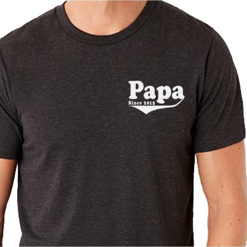 Fathers Day Gift, Papa Shirt Since 2015 Men's T shirt Papa Gift Funny T shirts Dad Shirt Awesome Dad Gift.jpg