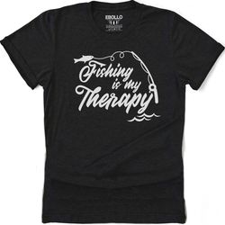 fishing is my therapy shirt funny fishing shirt - fathers day gift - fisherman gifts - husband gift - shirt for fisher
