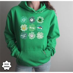 positive affirmations st patricks day hoodie, retro lucky sweatshirt, womens shamrock sweatshirt,lucky charm sweatshirt,
