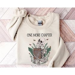 one more chapter sweatshirt, funny reading sweater, book nerd hoodie, librarian gift, read shirt for women, literature h