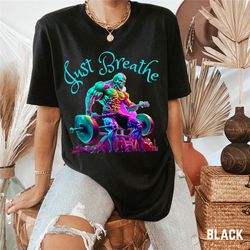 workout shirt, fitness psychedelic t-shirt, exercise graphic tee, motivational shirt, gym shirt, groovy shirt, cross fit