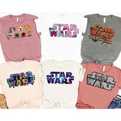 disney star wars logo retro 90s shirt | winkling stars rainbow lightsaber t-shirt | galaxy's edge |star wars day tee | s