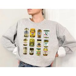 vintage canned pickles sweatshirt, pickles shirt, pickle lover hoodie, canning shirt, pickles crewneck sweatshirt