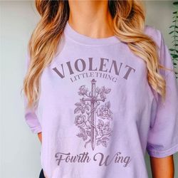 violent little thing shirt, fourth wing shirt, iron flame shirt, xaden riorson house shirt, fourth wing merch, basgiath