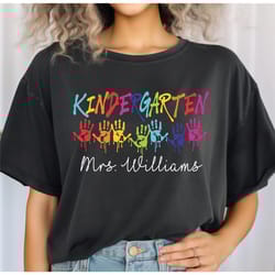 personalized kindergarten teacher shirt, kindergarten teacher gift, preschool teacher shirt, cute teacher shirt teacher