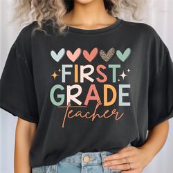personalized teacher shirt, first grade teacher shirt, first day of school t-shirt, back to school shirt, kindergarten t