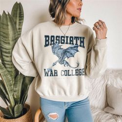 basgiath war college sweatshirt | fourth wing dragon rider violet sorrengail xaden riorson fantasy bookish empyrean seri