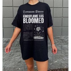 throne of glass kingsflame shirt | terrasen aelin galathynius erilea licensed sjm merch acotar gift for throne of glass