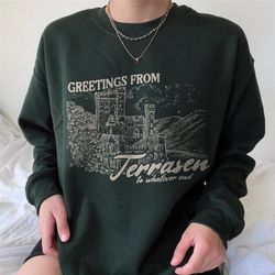 throne of glass sweatshirt | terrasen shirt elirea crescent city aelin galathynius licensed sjm merch bookish shirt acot