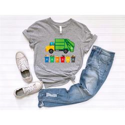 recycling trash truck shirt, earth day shirt, nature lover shirt, eco friendly shirt, climate change shirt, happy earth