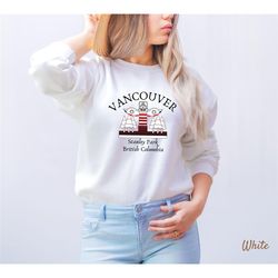 vancouver sweatshirt, stanley park sweater, british columbia tee, canada travel gift, canada sweatshirt - unisex super s