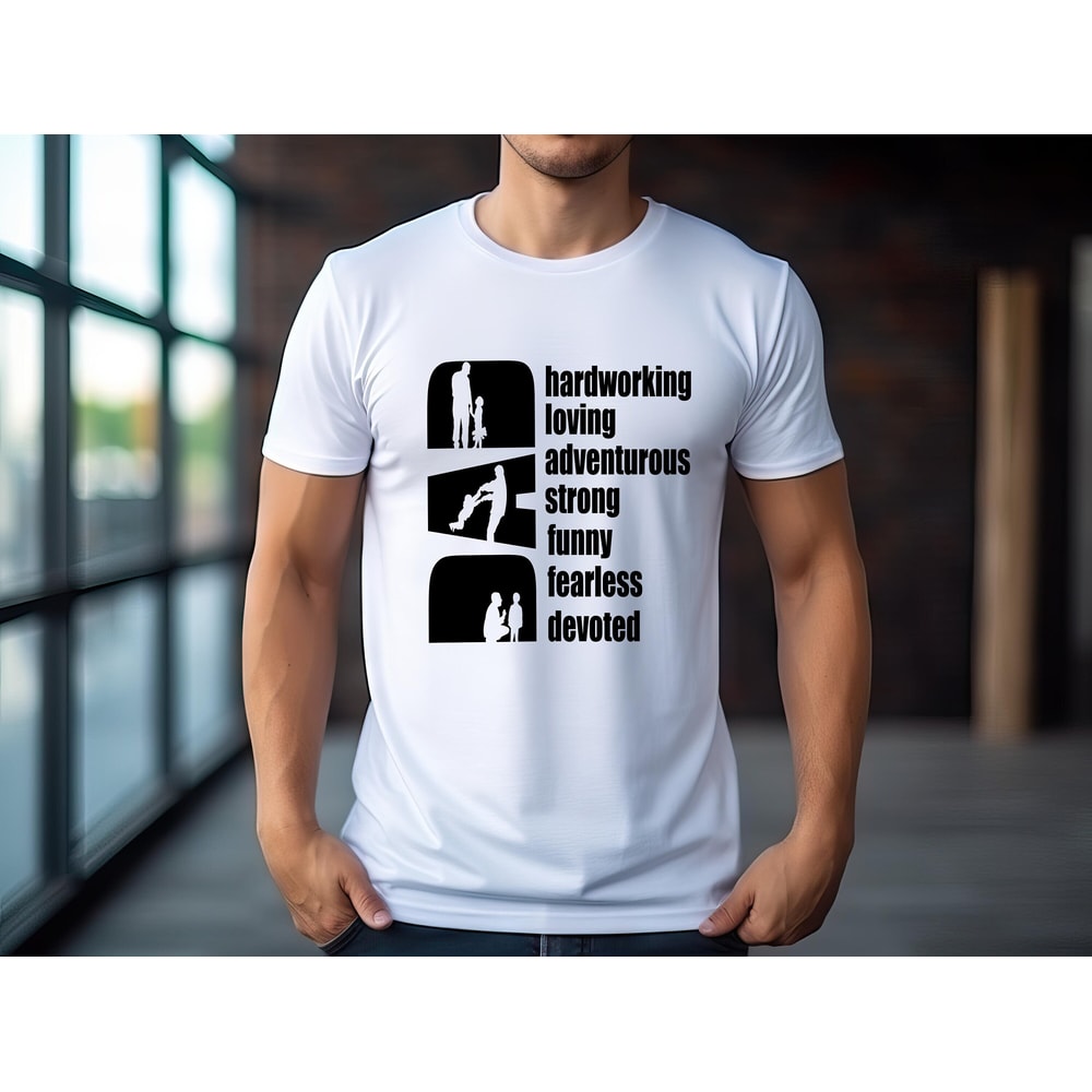 Dad dad hardworking loving shirt,dad adventurous strong funny ,dad life shirt,Gift for Husband,tees for dad,dad fearless devoted shirt.jpg