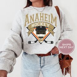 anaheim hockey sweatshirt, vintage anaheim crewneck, retro anaheim hockey sweatshirt, anaheim california anaheim toddle