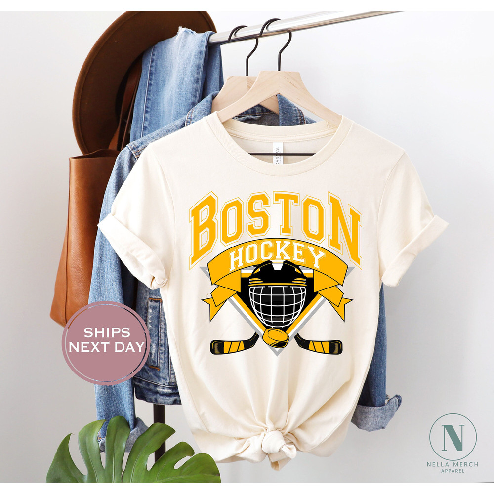 Boston Hockey Shirt, Vintage Boston Hockey Tee, Retro Boston Hockey, Throwback Boston Hockey T-Shirt, Boston Toddler Shirt.jpg
