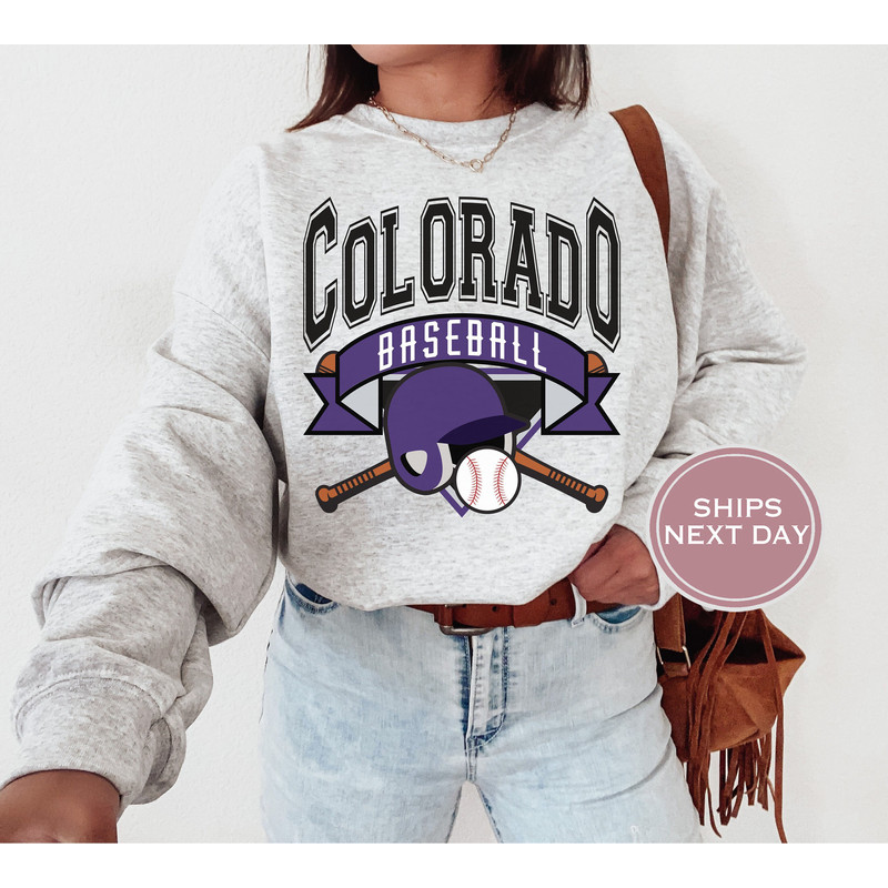Colorado Sweatshirt - Colorado Baseball Sweatshirt - Retro Colorado Baseball - Vintage Colorado Sweatshirt - Colorado Crewneck.jpg