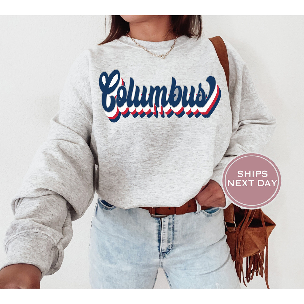 Columbus Sweatshirt - Columbus Hockey Sweatshirt - Retro Columbus Hockey Crewneck - Ice Hockey Sweatshirt - Vintage Columbus Sweatshirt 1.jpg