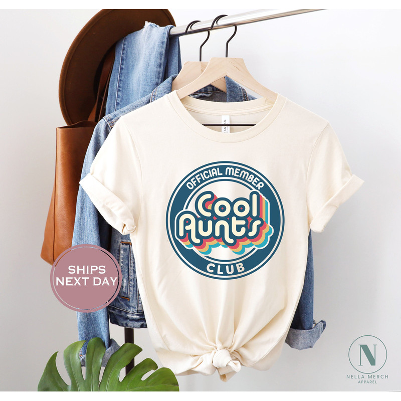 Cool Aunt Club Shirt - Groovy Auntie Shirt - Retro Aunt Shirt - New Aunt Shirt - Gift for Aunt Shirt - Retro Shirt for Aunt.jpg