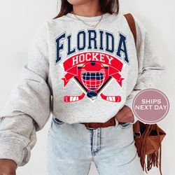 florida sweatshirt florida hockey sweatshirt retro florida hockey crewneck ice hockey sweatshirt vintage florida swe