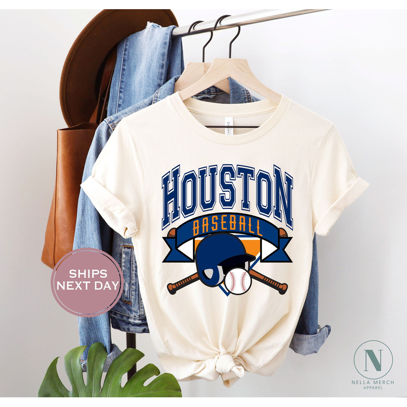 Houston Baseball Shirt, Retro Houston Baseball, Throwback Houston T-shirt, Houston Shirt, Vintage Houston Baseball Tee, Baseball Mom Tee.jpg