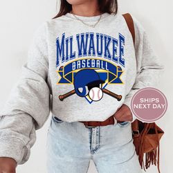 milwaukee sweatshirt milwaukee baseball sweatshirt retro milwaukee baseball vintage milwaukee sweatshirt milwaukee c