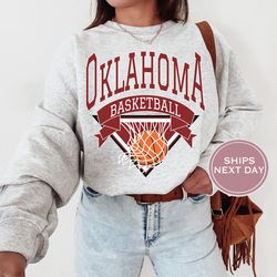 oklahoma sweatshirt  oklahoma basketball sweatshirt  retro oklahoma crewneck  norman oklahoma sweatshirt  college basket