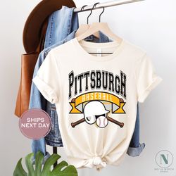 pittsburgh baseball shirt, retro pittsburgh baseball, throwback pittsburgh tshirt, pittsburgh shirt, pittsburgh tee, bas