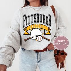 pittsburgh sweatshirt, pittsburgh baseball sweatshirt, retro pittsburgh baseball, vintage pittsburgh sweatshirt, pittsbu